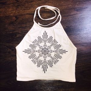 Patterned halter top